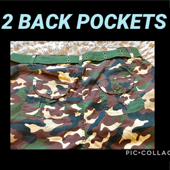 🔥Plus Size CAMOUFLAGE SHORTS 💚NWT🏷 Size 3x - Picture 6 of 8